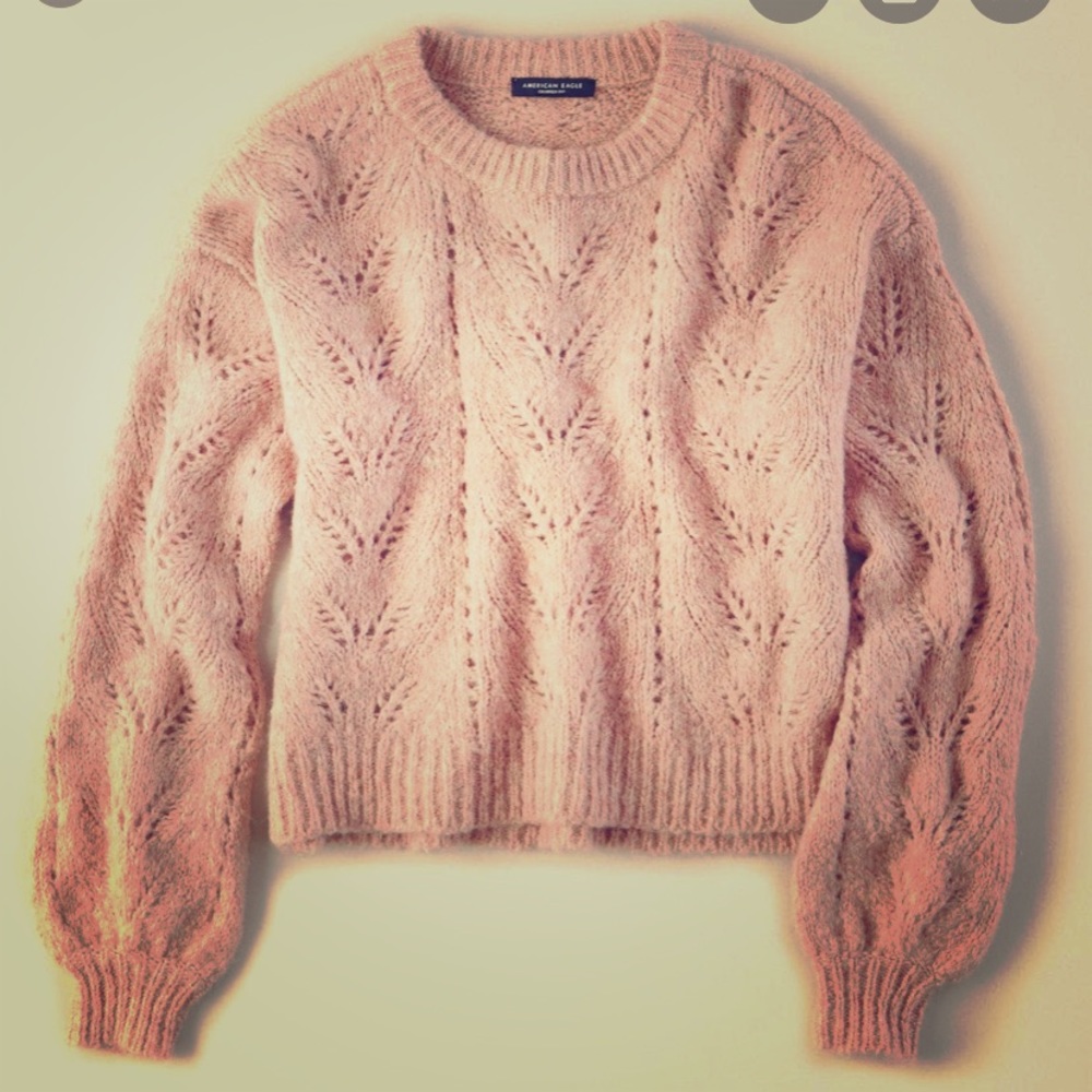 AE cropped top sweater. Color Blush